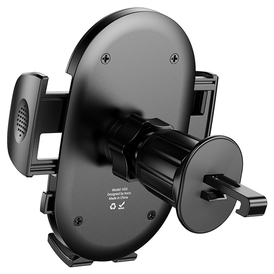 Автомобильный держатель HOCO H53 Brusco, зажимной, на воздуховод, черный фото