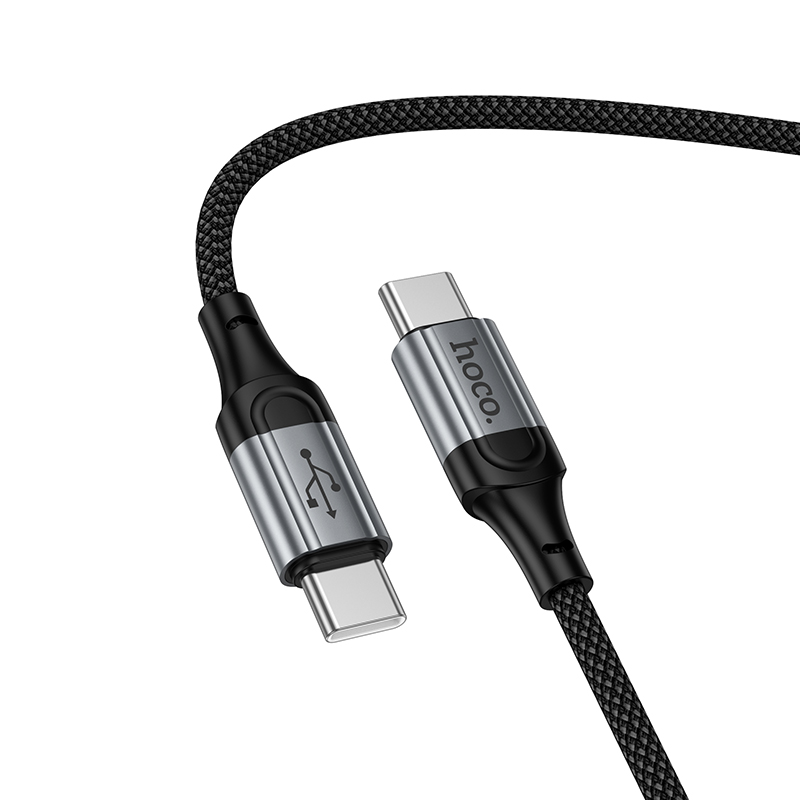 Кабель USB-C HOCO X121 Nuevo Type-C - Type-C, 3A, 60W, 1 м, черный фото