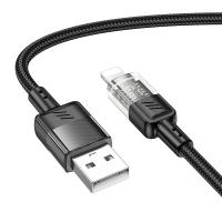 Кабель USB HOCO U129 Spirit USB - Lightning, 2.4А, 1.2 м, черный фото