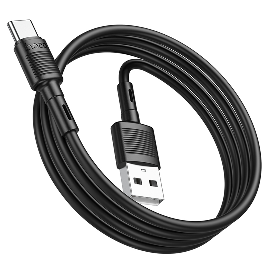 Кабель USB HOCO X83 Victory USB - Type-C, 3A, 1 м, черный фото