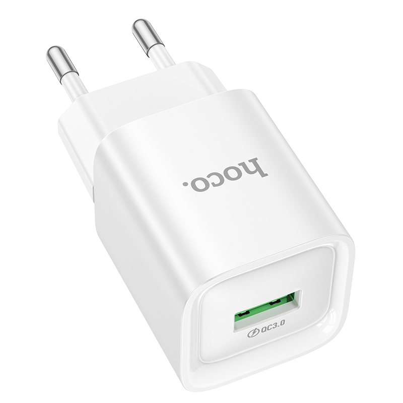 Сетевое зарядное устройство HOCO C145A Charm 1xUSB, 18W, белый фото