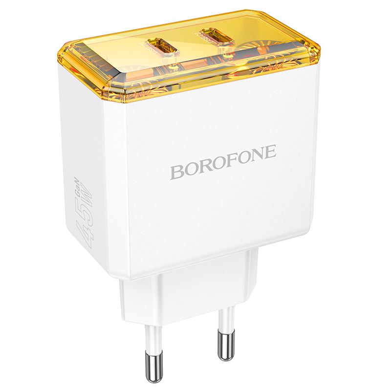 Сетевое зарядное устройство BOROFONE BAS33A Treasure 2xUSB-C, 45W, белый фото