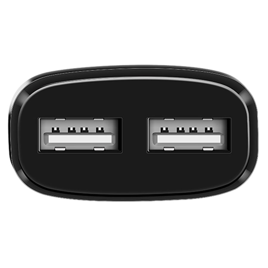 Сетевое зарядное устройство HOCO C12 Smart 2xUSB, 2.4A, черный фото