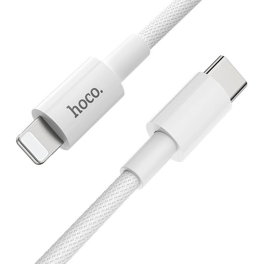 Кабель USB-C HOCO X56 Type-C - Lightning, 3A, 20W, 1 м, белый оптом недорого с доставкой Кабель USB-C HOCO X56 Type-C - Lightning, 3A, 20W, 1 м, белый фото