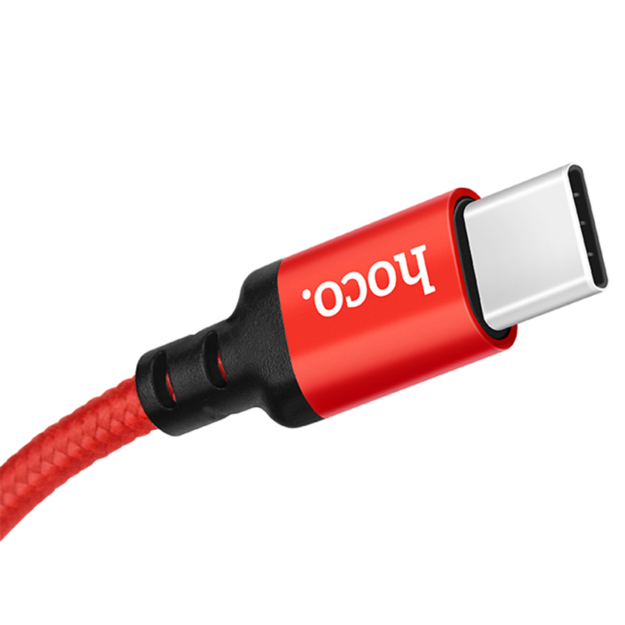 Кабель USB HOCO X14 Times speed USB - Type-C, 2А, 2 м, красный+черный фото