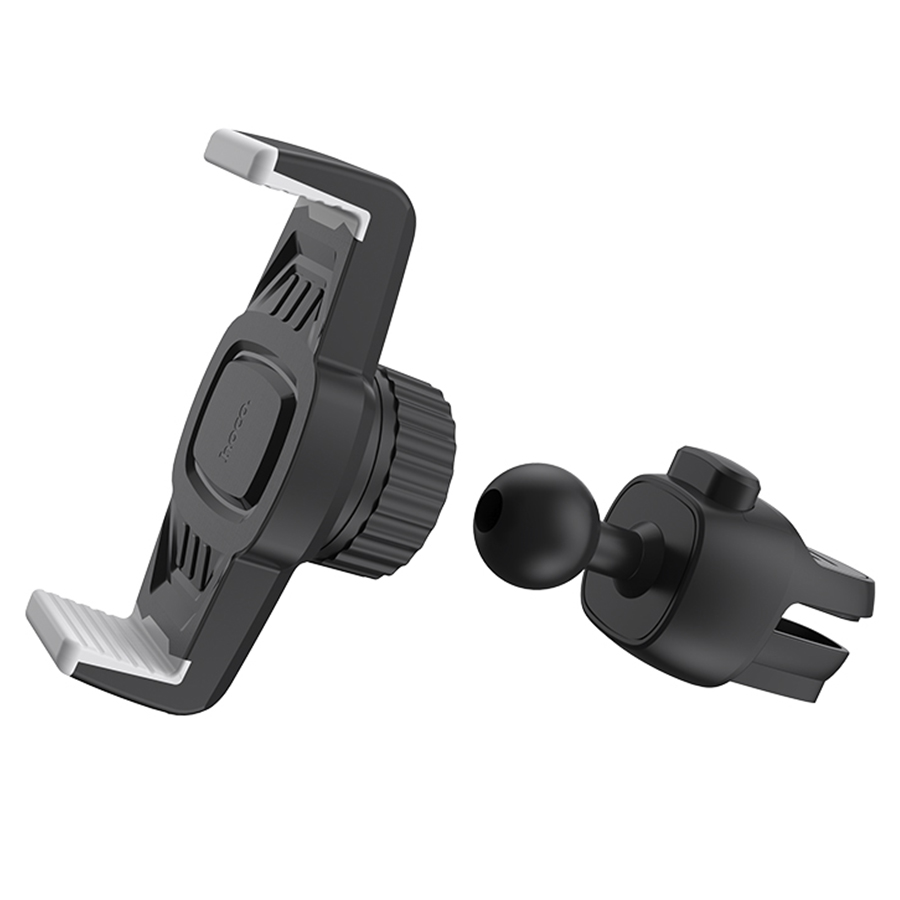 Автомобильный держатель HOCO CA38 Platinum, зажимной, на воздуховод, черный+серый фото