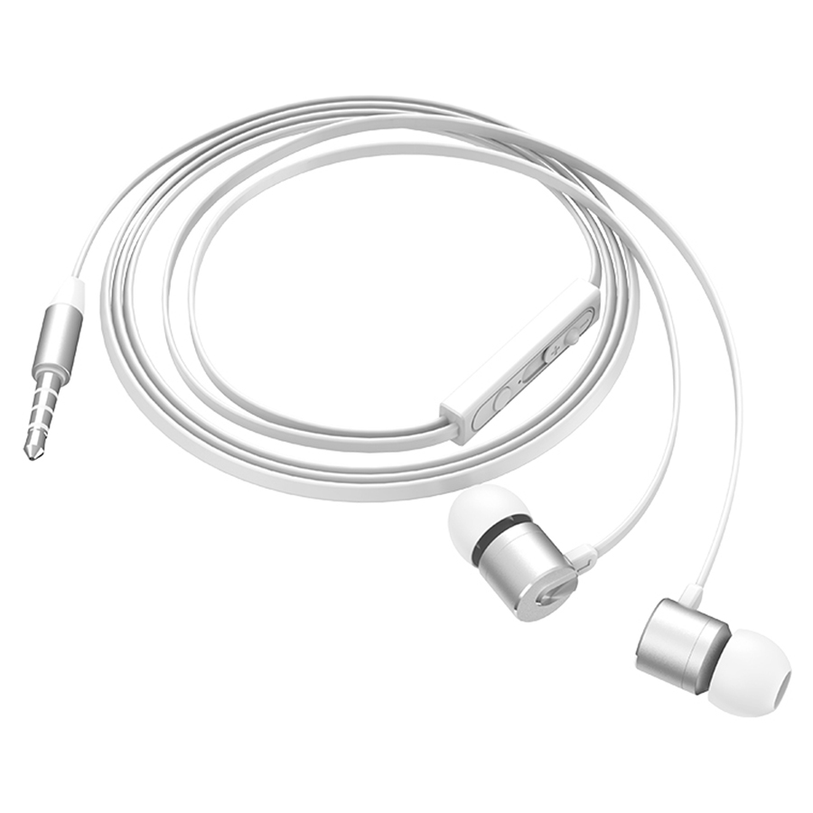 Проводные наушники HOCO M63 Ancient sound, Jack 3.5mm, 1.2 м, серебристый фото