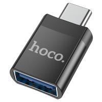 Переходник/Адаптер HOCO UA17 OTG Type-C (m) - USB3.0 (f), черный фото