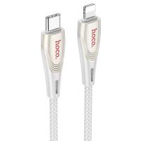 Кабель USB-C HOCO U133 Monte Type-C - Lightning, 27W, 1.2 м, серый фото