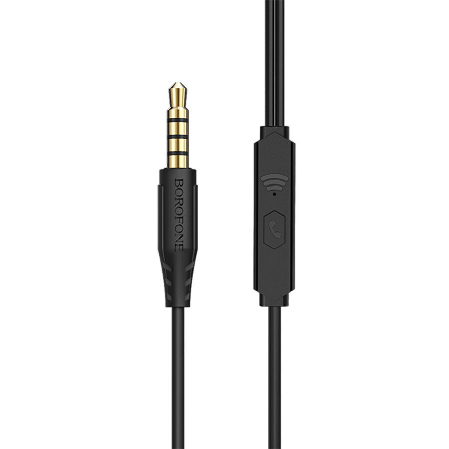 Проводные наушники BOROFONE BM38 Bright, Jack 3.5mm, 1.2 м, черный фото