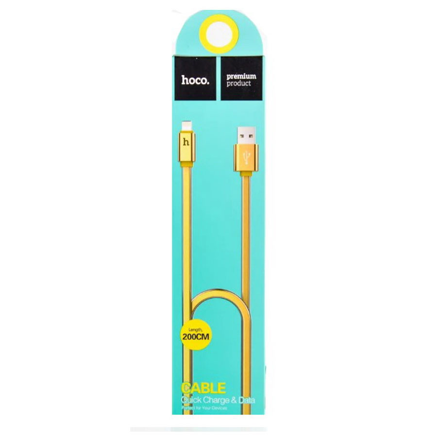 Кабель USB HOCO UPL12 Metal Jelly USB - Lightning, 2.1А, 2 м, золотой оптом недорого с доставкой Кабель USB HOCO UPL12 Metal Jelly USB - Lightning, 2.1А, 2 м, золотой фото