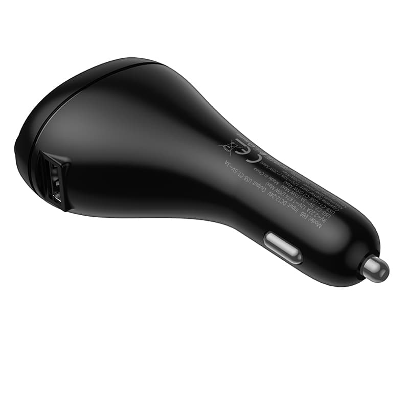 Автомобильное зарядное устройство с FM-Трансмиттер HOCO E88 Star, 1xUSB + 2xUSB-C, 0.5A, 35W, черный фото