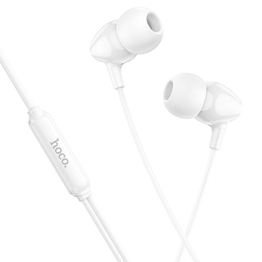 Проводные наушники HOCO M94 universal, Jack 3.5mm, 1.2 м, белый фото