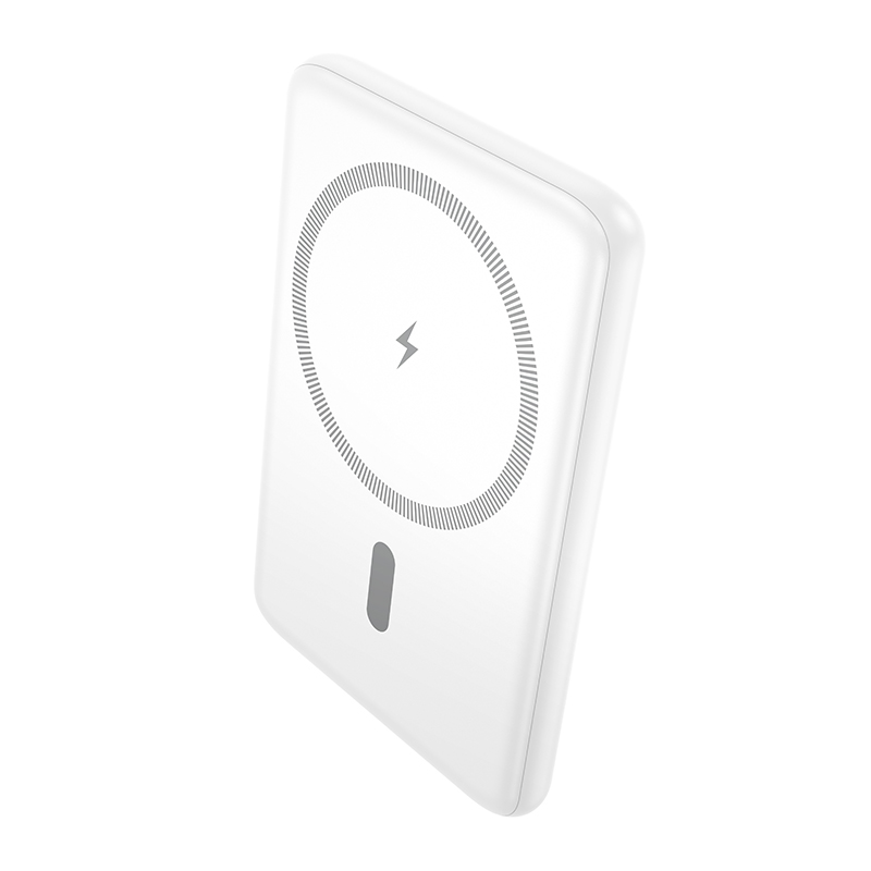 Портативный аккумулятор HOCO J140A Tony, с беспроводной зарядкой, 20W, 5000 мА⋅ч, белый фото