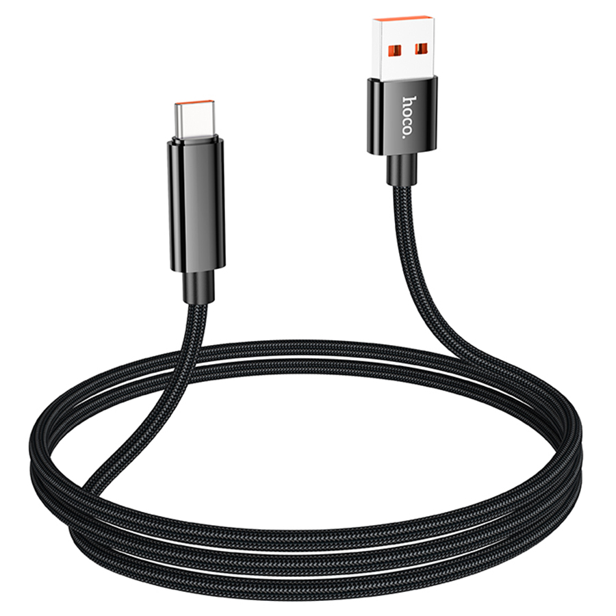 Кабель USB HOCO U125 Benefit USB - Type-C, 5A, 1.2 м, черный фото