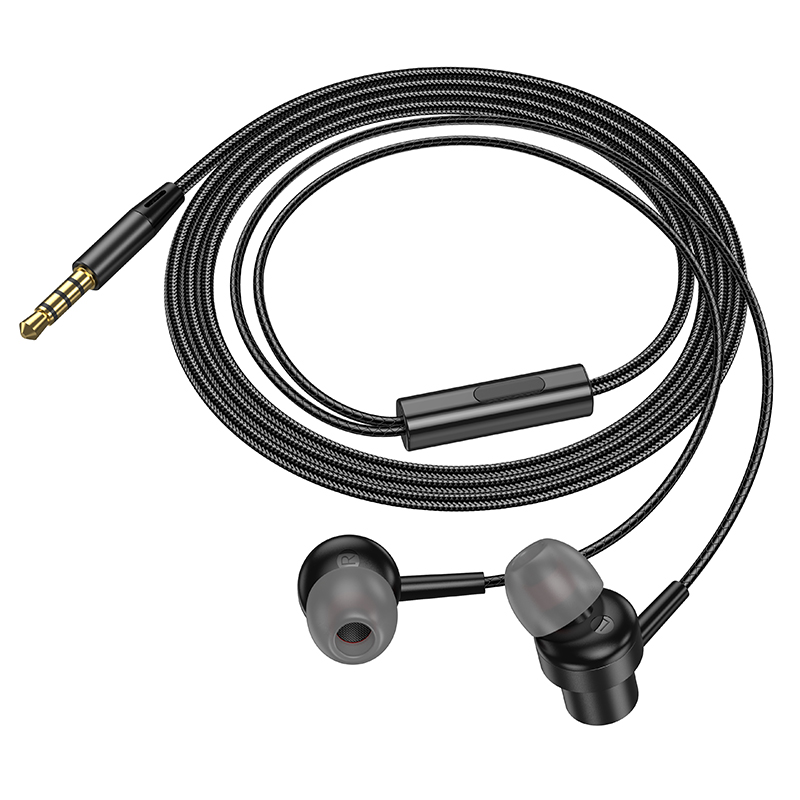 Проводные наушники BOROFONE BM87 Element, Jack 3.5mm, 1.2 м, черный фото