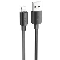 Кабель USB HOCO X96 Hyper USB - Lightning, 2.4А, 1 м, черный фото