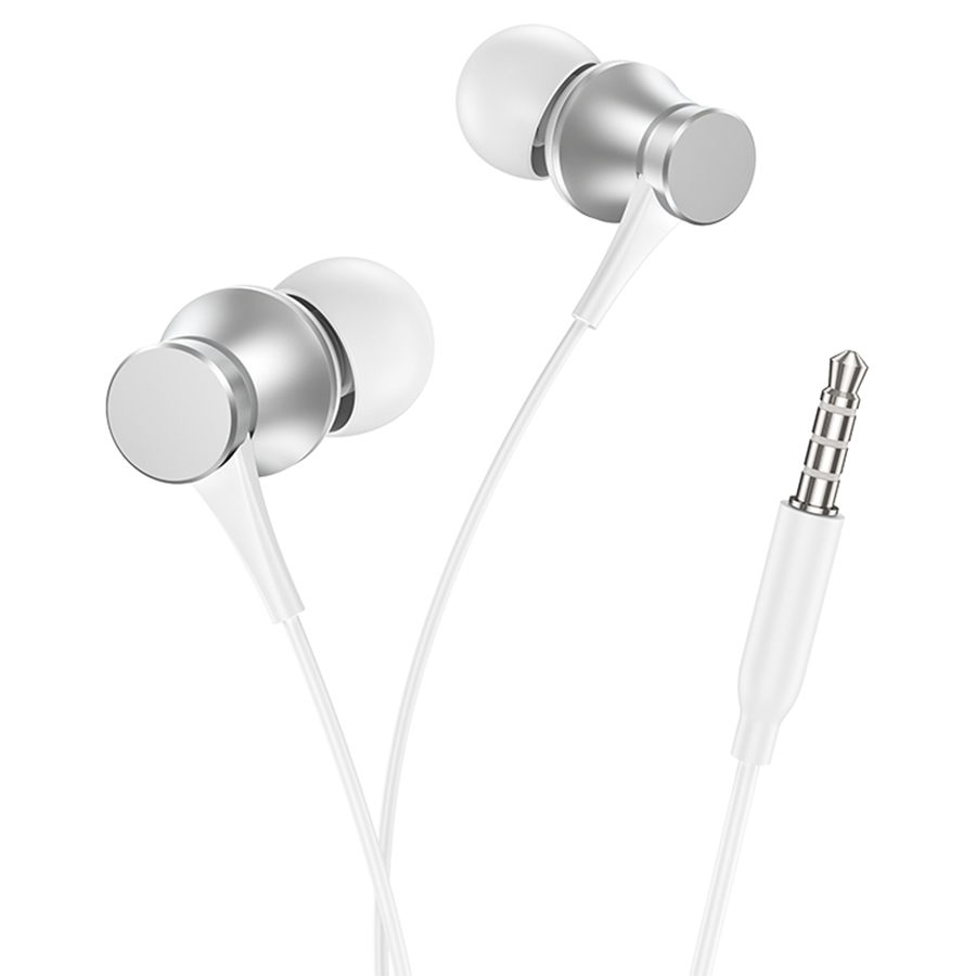 Проводные наушники BOROFONE BM73 Platinum, Jack 3.5mm, 1.2 м, серебристый фото