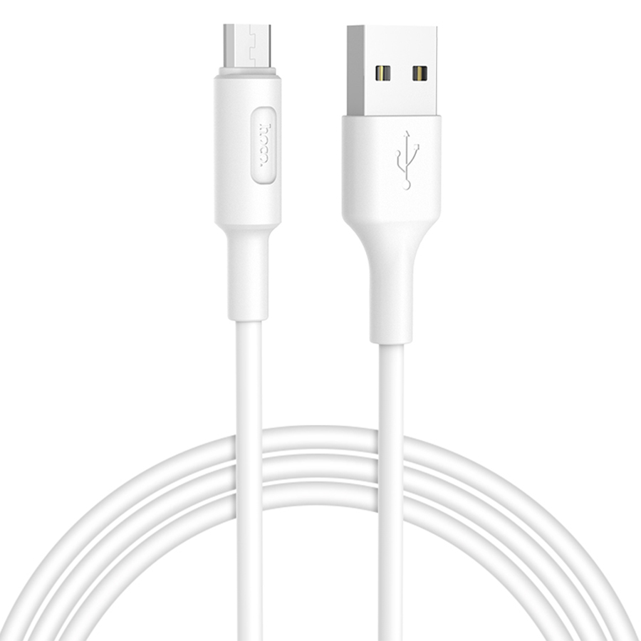 Кабель USB HOCO X25 Soarer USB - MicroUSB, 2А, 1 м, белый фото