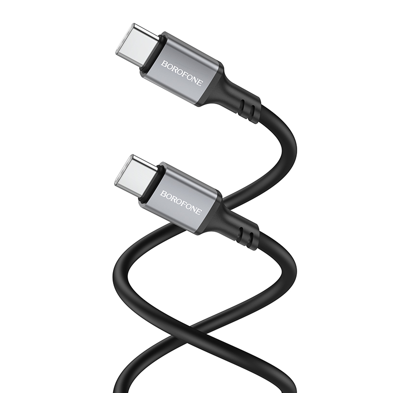 Кабель USB-C BOROFONE BX83 Famous Type-C - Type-C, 3A, 60W, 1 м, черный фото