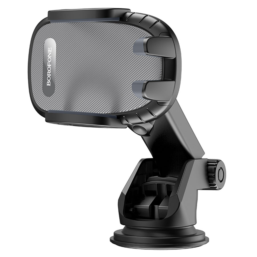 Автомобильный держатель BOROFONE BH53 Windy, зажимной, на приборная панель/лобовое стекло, черный+серый фото