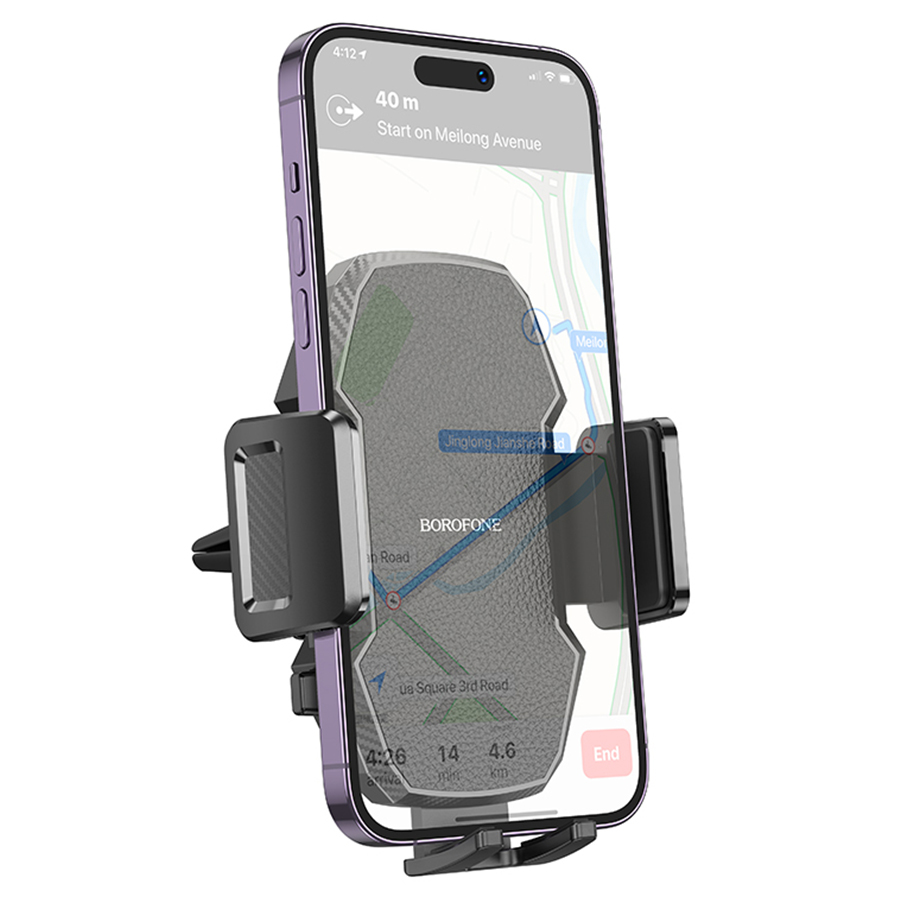 Автомобильный держатель BOROFONE BH108 Adelante, зажимной, на воздуховод, черный фото
