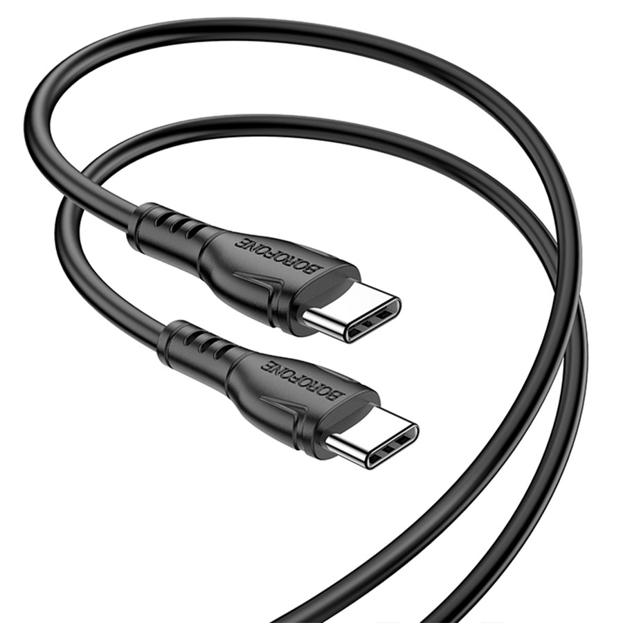 Кабель USB-C BOROFONE BX51 Triumph Type-C - Type-C, 3A, 60W, 1 м, черный фото
