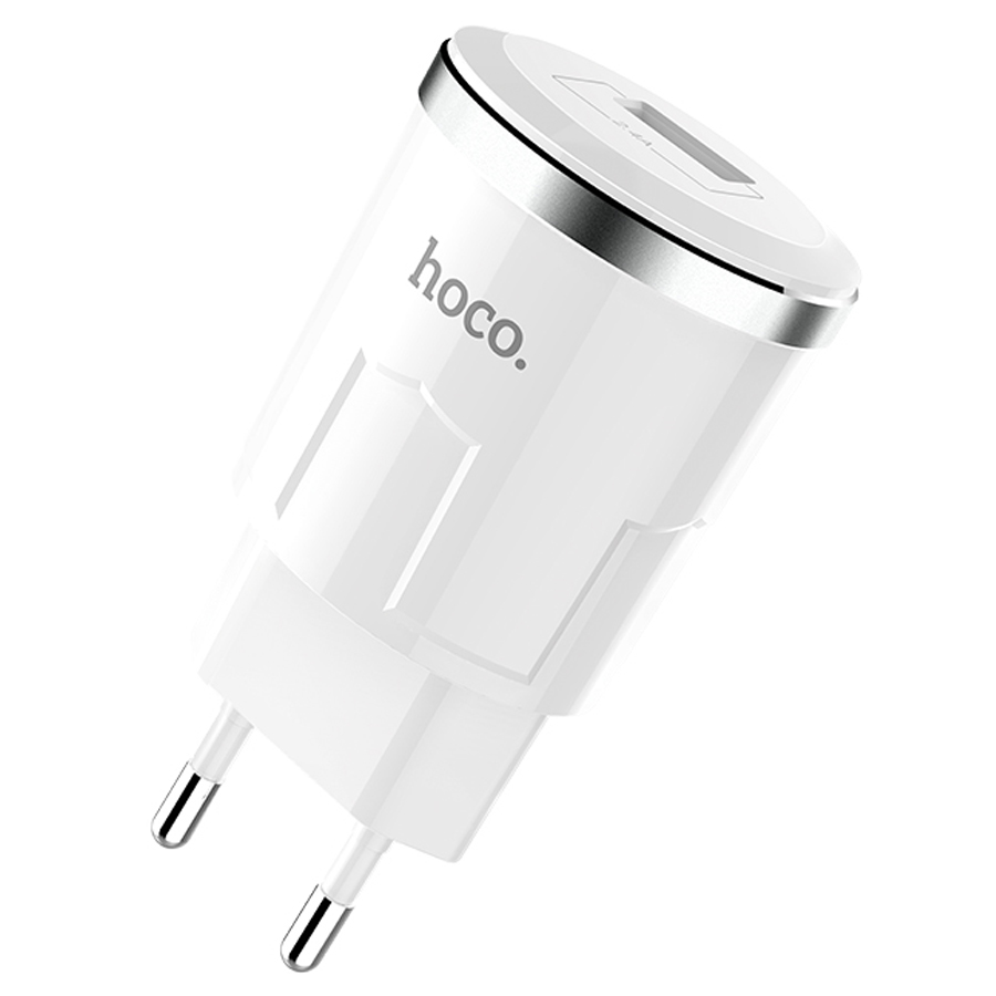 Сетевое зарядное устройство HOCO C37A Thunder 1xUSB, 2.4A, 10.8W, белый фото