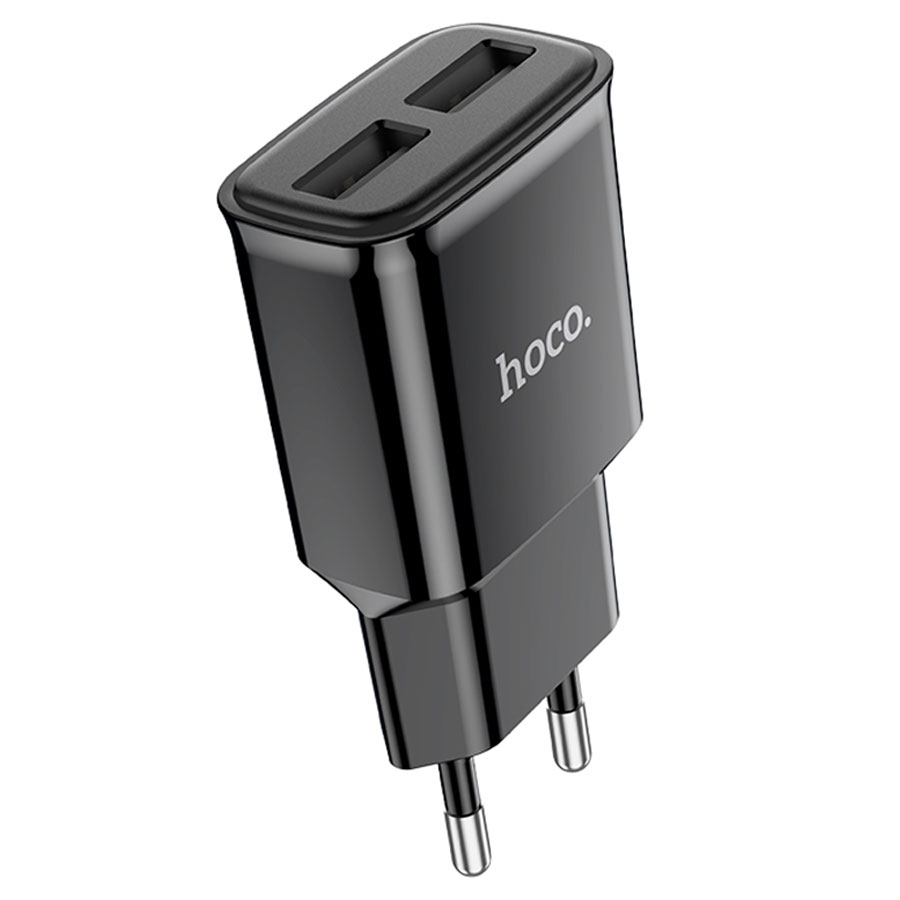 Сетевое зарядное устройство HOCO C88A Star 2xUSB, 2.4A, 10.8W, черный фото