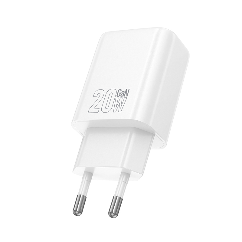 Сетевое зарядное устройство HOCO N61 Gentle 1xUSB + 1xUSB-C, 3A, 20W, белый фото