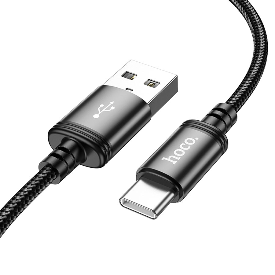 Кабель USB HOCO X91 Radiance USB - Type-C, 3A, 3 м, черный фото