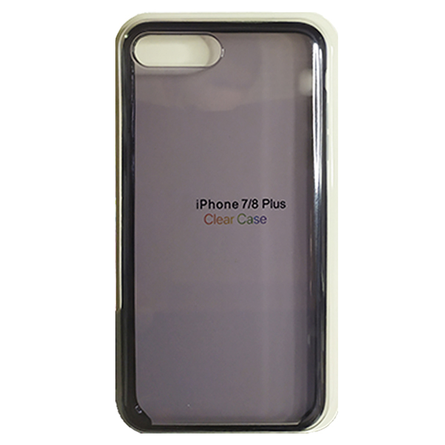 Чехол Clear Case пластиковый для iPhone 7+/8+, темно-прозрачный фото