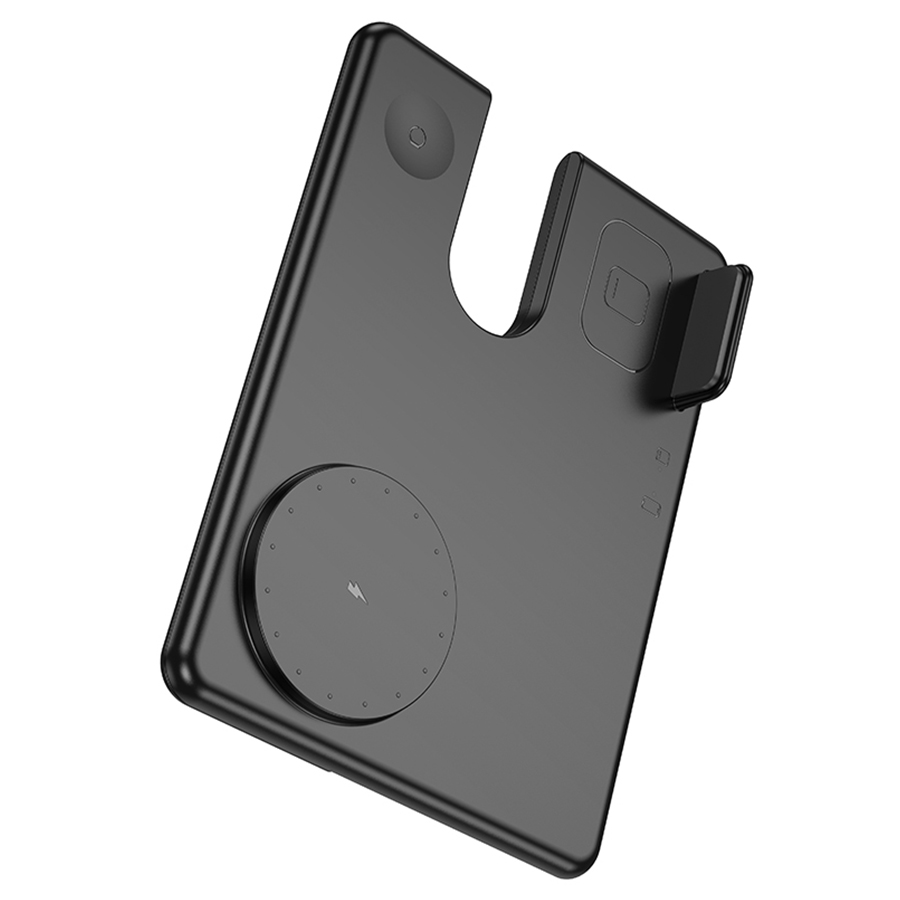 Настольная зарядная станция HOCO CQ1 Geek folding 3-in-1 для iPhone+Airpods+Apple Watch, 3A, 15W, черный фото