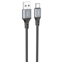 Кабель USB HOCO X86 Spear silicone USB - Type-C, 3A, 1 м, черный фото