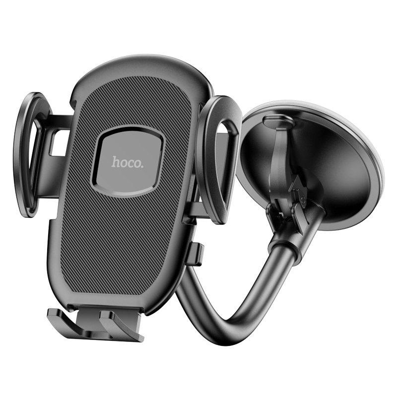 Автомобильный держатель HOCO H10 General, зажимной, на приборная панель/лобовое стекло, черный фото