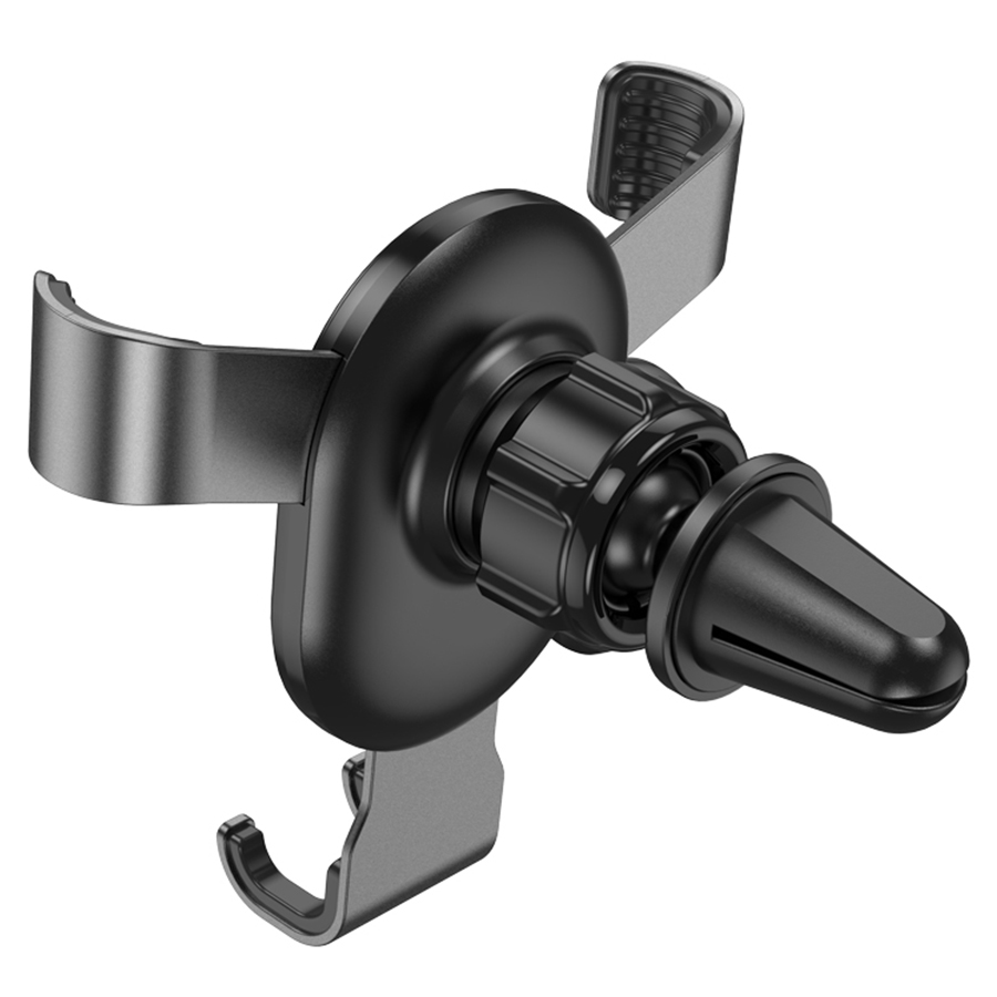 Автомобильный держатель HOCO CA56 Plus Armor Metal, зажимной, на воздуховод, черный фото