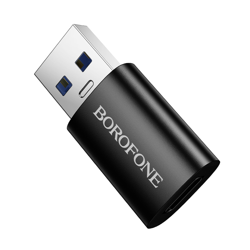 Переходник/Адаптер BOROFONE BV26B USB3.0 (m) - Type-C (f), черный фото