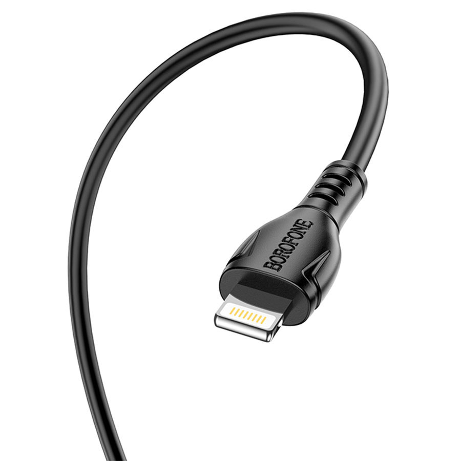 Кабель USB-C BOROFONE BX51 Triumph Type-C - Lightning, 2.4А, 1 м, черный фото