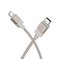 Кабель USB-C HOCO X110 Honorific Type-C - Type-C, 3A, 60W, 1 м, золотой фото
