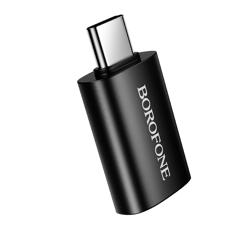 Переходник/Адаптер BOROFONE BV26C Type-C (m) - USB3.0 (f), черный фото