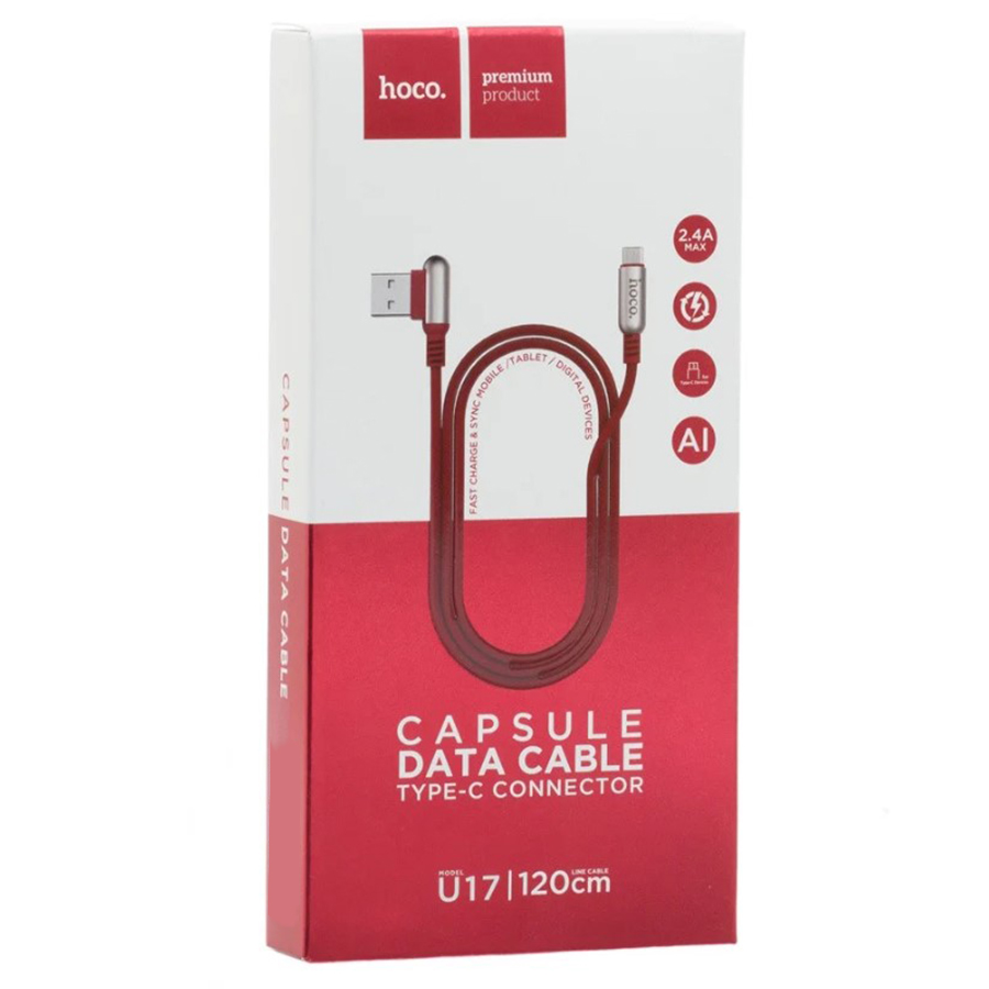 Кабель USB HOCO U17 Micro Capsule USB - MicroUSB, 2.4А, 1.2 м, красный оптом недорого с доставкой Кабель USB HOCO U17 Micro Capsule USB - MicroUSB, 2.4А, 1.2 м, красный фото