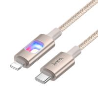 Кабель USB-C HOCO U144 Charging Type-C - Lightning, 27W, 1.2 м, золотой фото