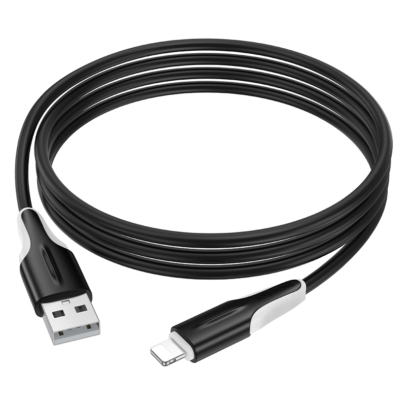 Кабель USB BOROFONE BX119 New USB - Lightning, 2.4А, 1 м, черный фото