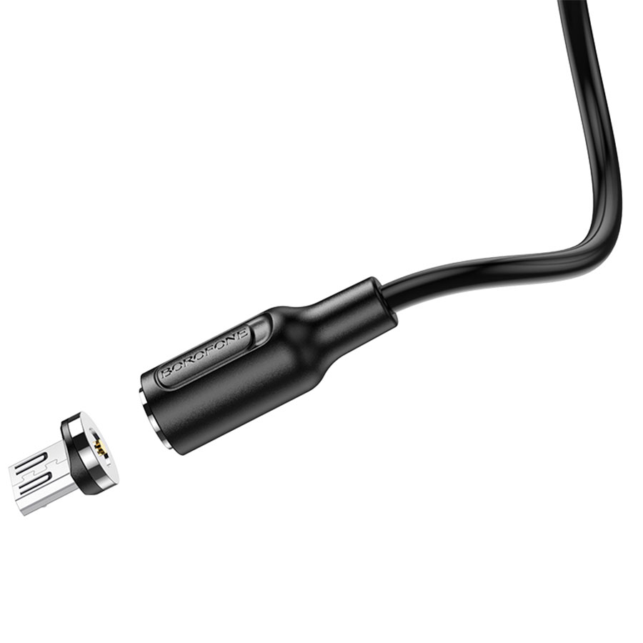 Кабель USB BOROFONE BX41 Amiable USB - MicroUSB магнитный, 2.4А, 1 м, черный оптом недорого с доставкой Кабель USB BOROFONE BX41 Amiable USB - MicroUSB магнитный, 2.4А, 1 м, черный фото