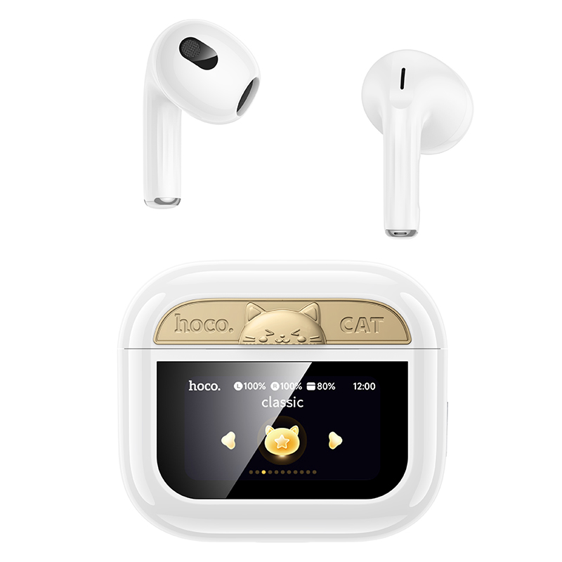 Беспроводные наушники TWS HOCO EW87 Gata, Bluetooth 5.4, белый фото