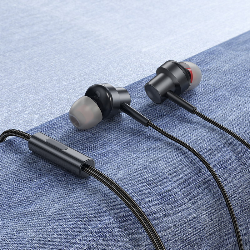 Проводные наушники BOROFONE BM87 Element, Jack 3.5mm, 1.2 м, черный фото