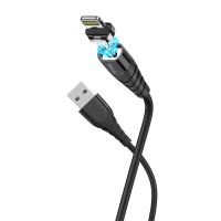 Кабель USB HOCO X63 Racer USB - Lightning магнитный, 2.4А, 1 м, черный фото