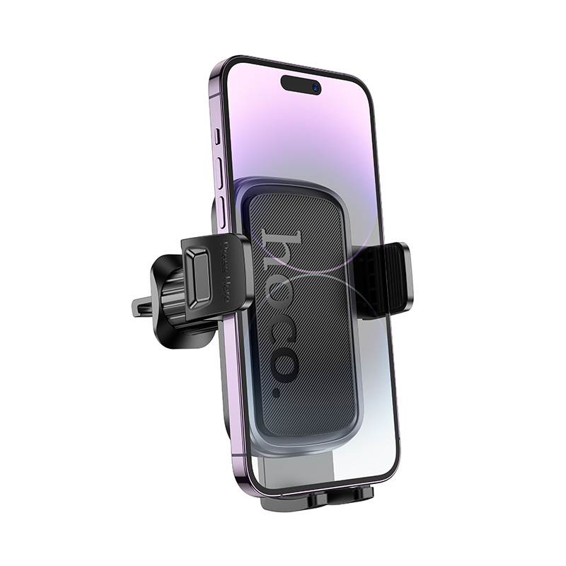 Автомобильный держатель HOCO H78 Vista, зажимной, на воздуховод, черный+серый металлик фото