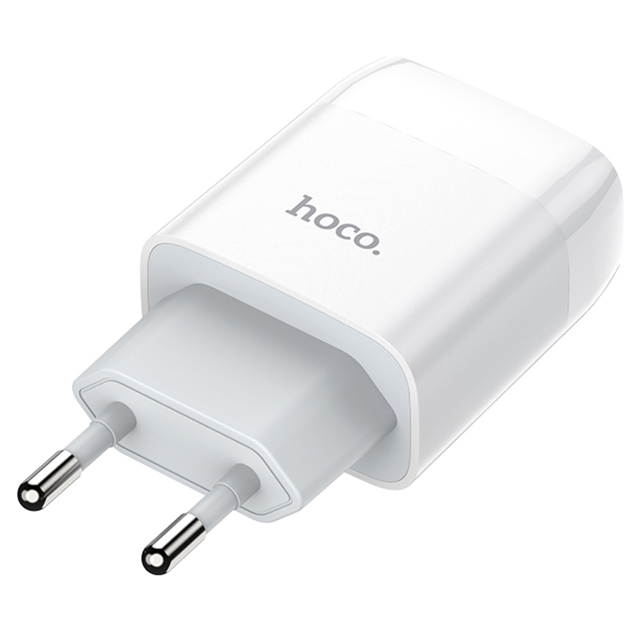 Сетевое зарядное устройство HOCO C72A Glorius single 1xUSB, 2.1A, 10W, белый фото