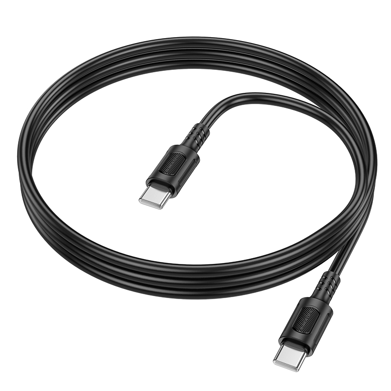 Кабель USB-C BOROFONE BX111 Feliz Type-C - Type-C, 3A, 60W, 1 м, черный фото